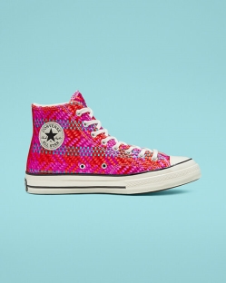 Converse Culture Weave Chuck 70 Férfi Magasszárú Rózsaszín/Piros/Rózsaszín | JGSZUMQ-HU